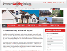 Tablet Screenshot of pressurewashingindiana.com